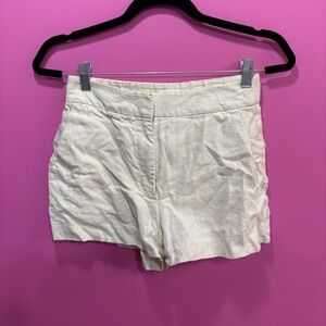 Aritzia Wilfred Cream Linen Shorts